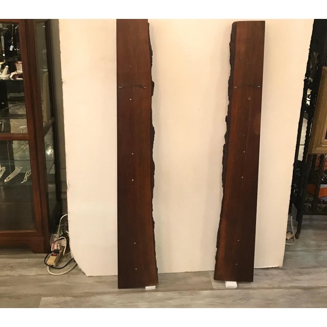 Wood African Tribal Live Edge African Sculptural Panels - a Pair For Sale - Image 7 of 13