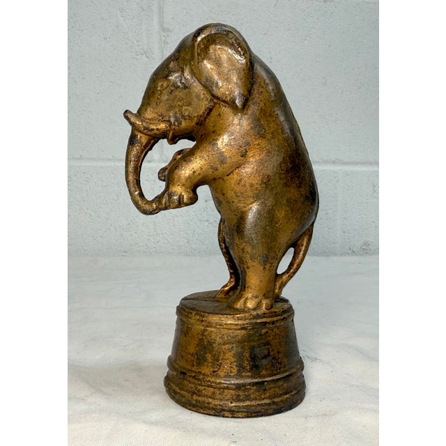 Up for sale is an antique early 1900's AC Williams hand-painted cast iron circus elephant still bank. This collectible...
