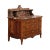 Antique French Louis XV Walnut Marble Top Parquetry Inlaid Commode Wash Stand For Sale - Image 13 of 13