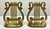 Figurative Vintage Brass Lyre Bookends, a Pair For Sale - Image 3 of 5