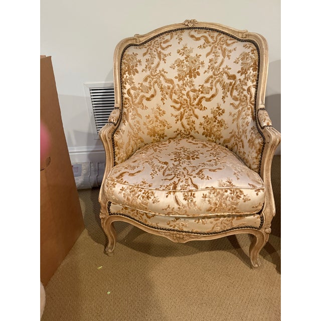 A Pair of French Louis XV 19 Century Os De Mouton Armchairs For Sale - Image 11 of 12