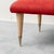 Metal High-Back Chair in Red Fabric with Wooden and Brass Feet, 1960s For Sale - Image 7 of 10