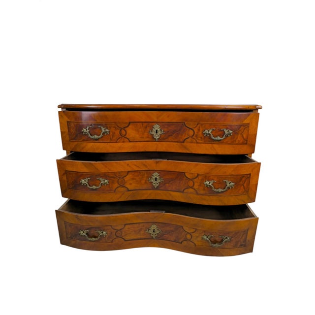18th Century Baroque Serpentine-Front Chest of Drawers, Germany For Sale - Image 6 of 11
