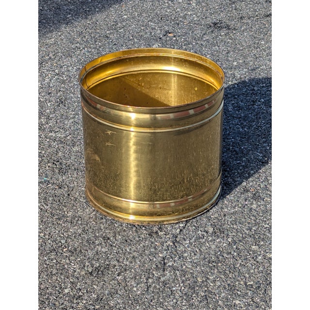 Vintage Bristol Brass Indoor Planter, Eclectic Made in Usa For Sale - Image 4 of 6