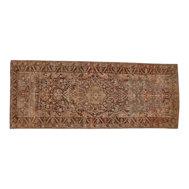 Vintage Distressed Bakhtiari Rug Runner - 5'4" x 13'4" For Sale