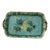 1900s Flower & Leaf Decorated Victorian Ceramic Majolica Platter For Sale