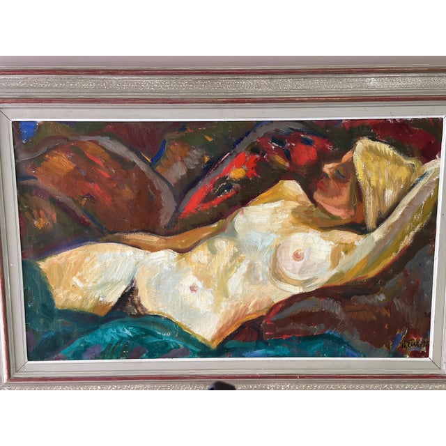 Bengt Ellis, Nude Model, 1960s, Oil on Canvas, Framed For Sale - Image 14 of 17
