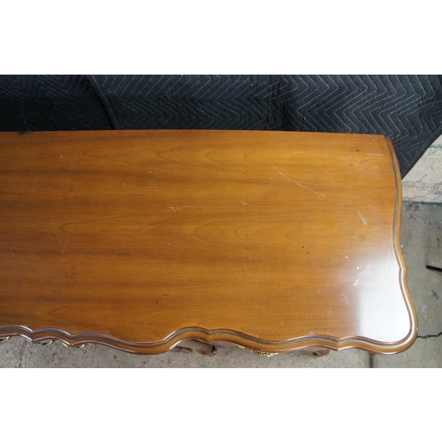 Late 20th Century Kent Coffey Marquee French Provincial Serpentine Fruitwood Dresser Sideboard For Sale - Image 13 of 14