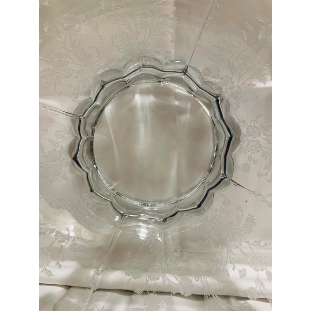 Crystal 1940’s Etched Fruit Bowl For Sale In Miami - Image 6 of 8