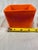 Little vintage Haeger orange rectangular pot SP-43q Slight ombré to the Glaze