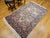 1900 - 1909 Vintage Persian Kerman Lavar Rug, Hand-Knotted Wool & Silk, Allover Floral Pattern, Ivory & Blue, 4x7 For Sale - Image 5 of 17