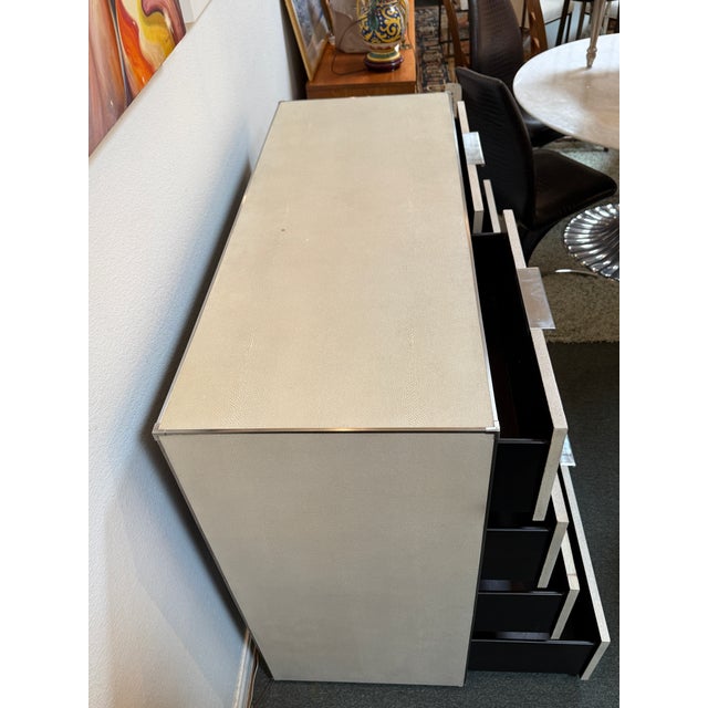 White Restoration Hardware Baby & Child Clio Shagreen Dresser, Large For Sale - Image 8 of 12