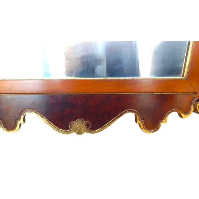 Brown Mid 20th C. Mahogany and Gilt Painted Mirror For Sale - Image 8 of 8