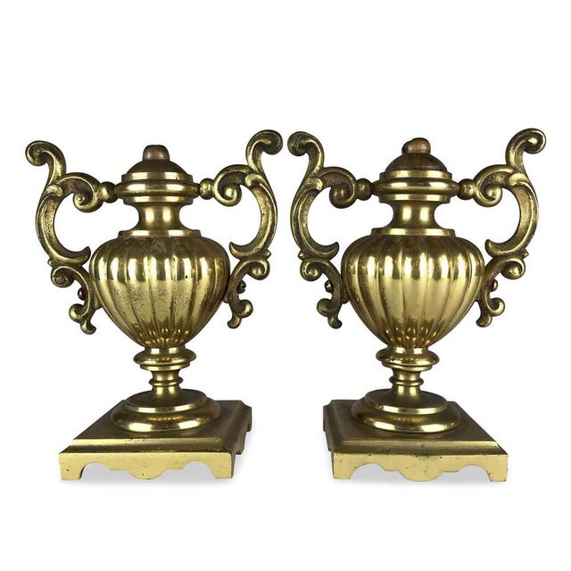 Gold Antique Golden Vases, Set of 2 For Sale - Image 8 of 8