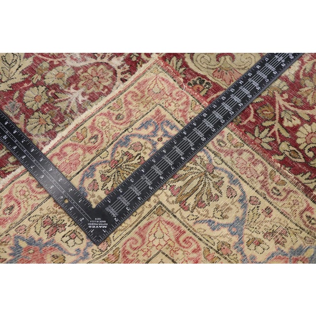 Early 20th Century Antique Persian Kerman Rug - 04'05 x 06'08 For Sale - Image 5 of 10