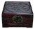 Vintage Chinese Zitan Wood Box With Deep Relief "Two Dragons" Carving For Sale