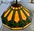 Antique Arts & Crafts j.a. Whaley & Co. Rare Mixed Slag & Stained Glass 12-Sided Swag Pendant Chandelier Lamp For Sale - Image 4 of 12
