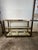 Metal Bronze and Glass Mid Century Tiered Italian Bar Cart For Sale - Image 7 of 11