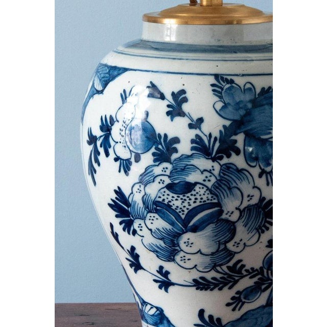 Dutch Baluster Vase Lamps from Delft, 1700s, Set of 2 For Sale - Image 6 of 10
