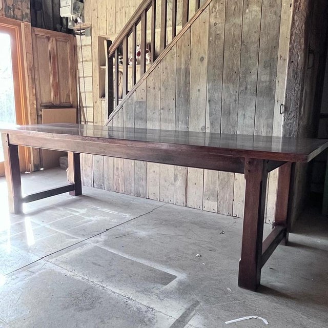 Vintage Oak Refectory Dining Table solid oak Dimensions: 267cm length 88cm width 77cm height.