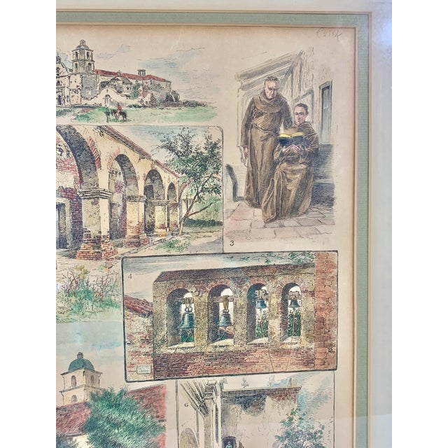 Vintage Missions of California Print For Sale - Image 4 of 11