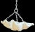 Modern Two Serge Roche Attributed Cast Painted Plaster Clam Shell Chandelier, 1950s For Sale - Image 3 of 12