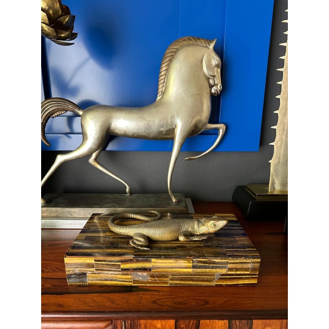 Maitland - Smith Jewelry Box in Exotic Tigers Eye For Sale - Image 4 of 12