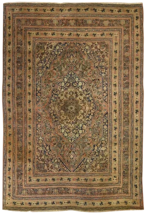 Antique Persian Haj Jalili Tabriz Rug