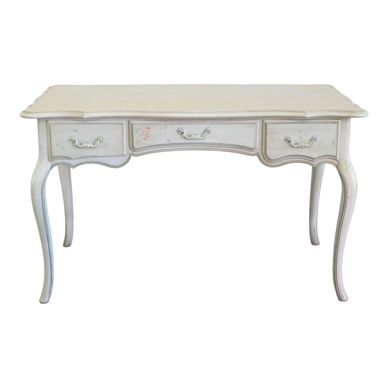 Vintage French Country Writing Desk of 3 Drawers Chairish