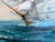 Late 20th Century Listed Artist Hewett Jackson Original Oil Painting | Tall Ship Seascape | Large For Sale - Image 14 of 15