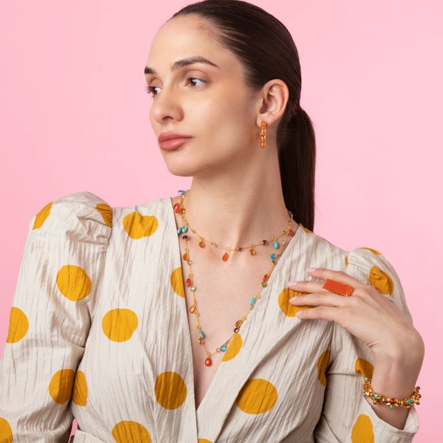 Orange Lucille Ring, Orange, Size 9 For Sale - Image 8 of 9
