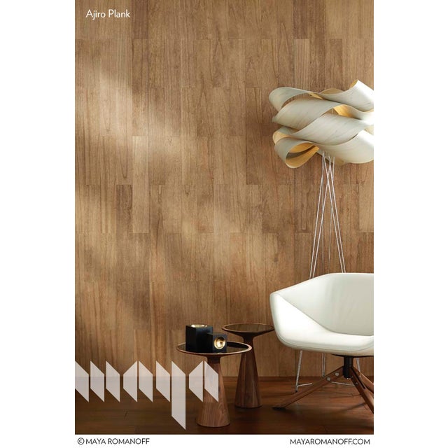 Maya Romanoff Ajiro Plank Wood Veneer Maple Wood Veneer Wallcovering