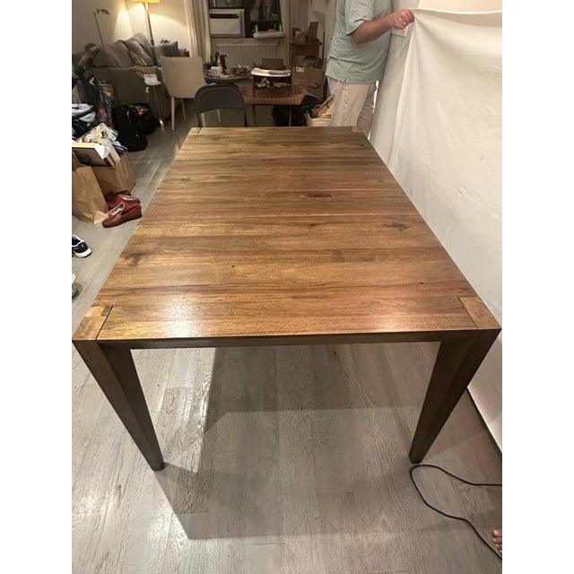 West Elm Anderson Solid Wood Extendable Dining Table (West Elm) For Sale - Image 4 of 4