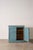 English Antique English Pine Blue Painted Cabinet With Interior Shelves + Scalloped Apron For Sale - Image 3 of 10
