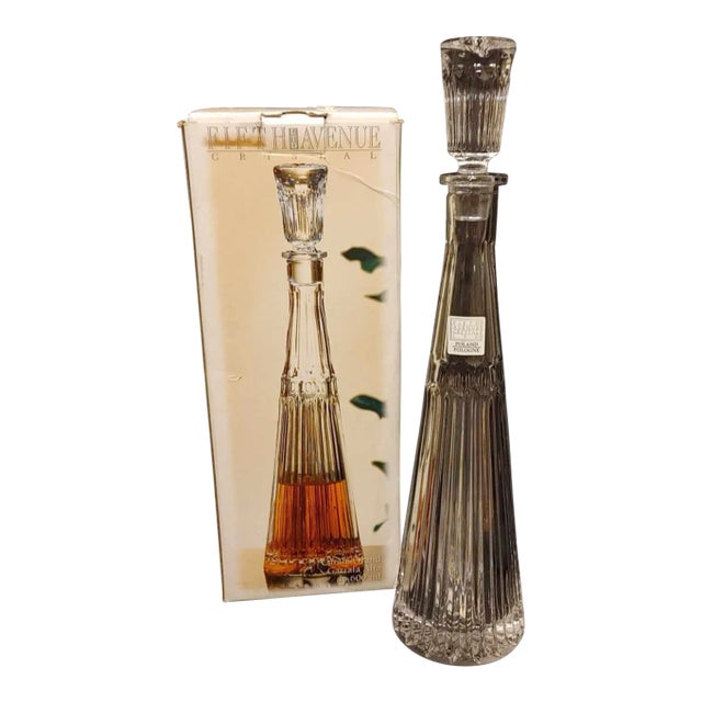 1980s Fifth Avenue "Bracelet" Lead Crystal Decanter For Sale