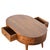 Rounded Chestnut Mango Wood Coffee Table With Drawer For Sale In Philadelphia - Image 6 of 7