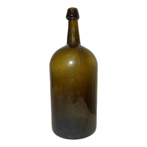 Large Rare Antique 1800's Hand Blown Green Glass Demijohn Carboy Wine Bottle Jar