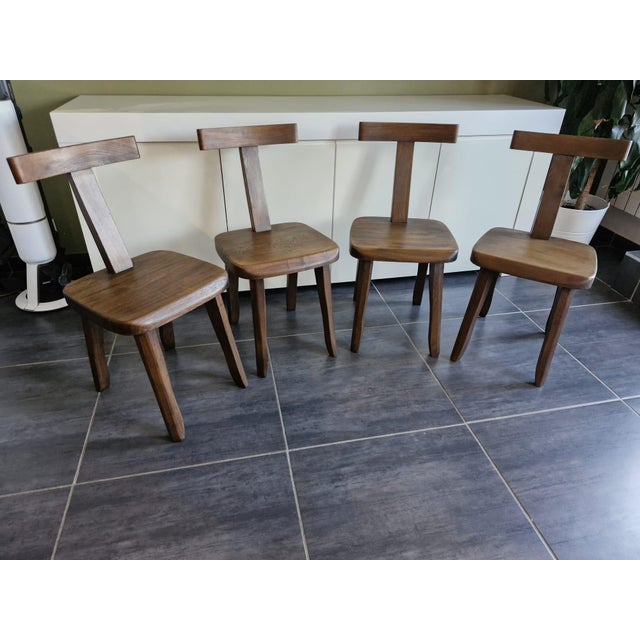 Brutalist Brutalist Model T Chairs, Finland, 1960s, Set of 4 For Sale - Image 3 of 11
