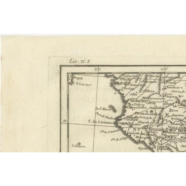 Map of Southern Mexico and New Spain by Rigobert Bonne, 1780s For Sale - Image 3 of 12