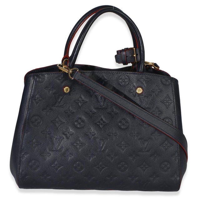 Louis Vuitton Marine Rouge Monogram Empreinte Montaigne MM For Sale - Image 4 of 8