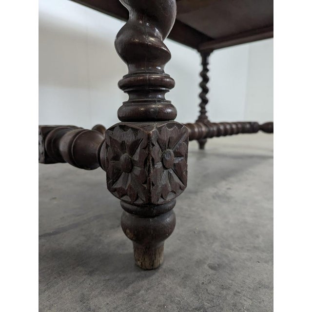 Louis XIII Style Oak Desk For Sale - Image 4 of 6