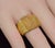 Gold Authentic Vintage Roberto Coin Opera 18k Yellow & Rose Gold Wide Statement Band Ring With Hidden Ruby, Size 7.5 For Sale - Image 8 of 17