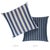 Contemporary Schumacher Hanson I/O Stripe 18" Pillow In Navy For Sale - Image 3 of 5