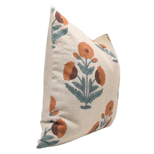 Elevate your home décor with the Badshah Block Print Cushion Cover, crafted from premium thick linen for a luxurious and...