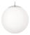 Scandinavian Opaline Glass Glob Ceiling Lamp in Chrome Finish from Konsthantverk For Sale