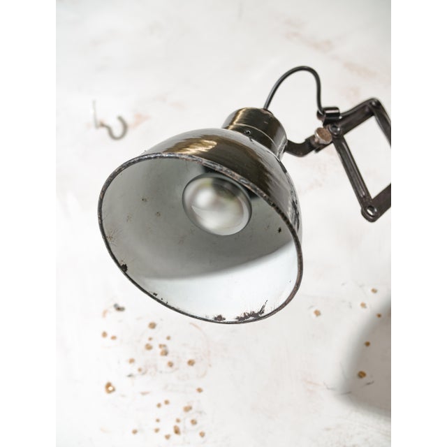 Black Scissor Lamp from Elektroinstala Decín, 1950s For Sale - Image 4 of 18