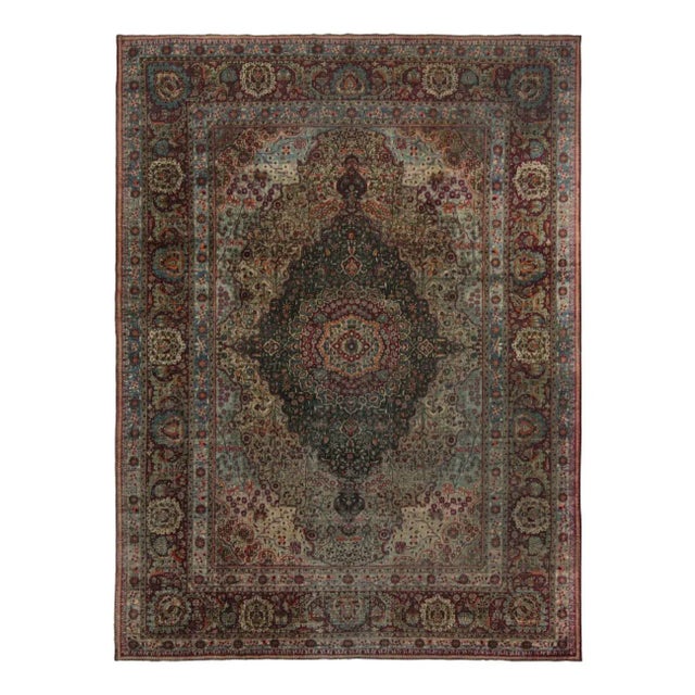 Green Late 18th Century Antique Persian Mohtashem Kashan Rug With Floral Medallions, From Rug & Kilim For Sale - Image 8 of 8
