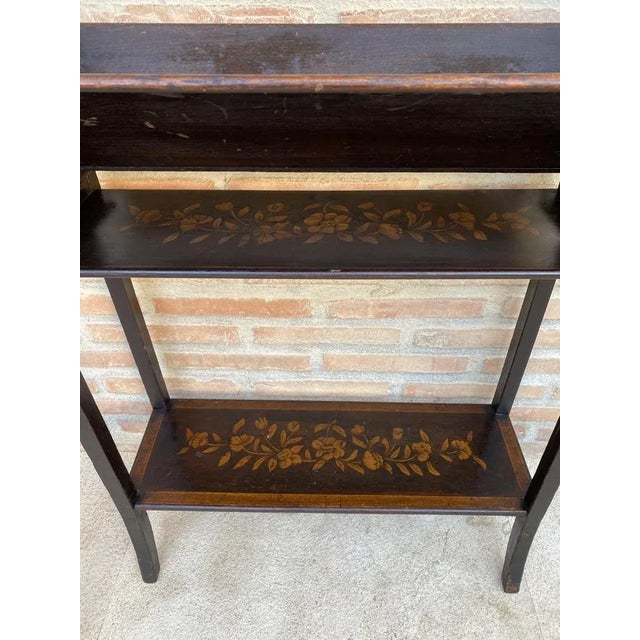 Wood Mid 20th Century Modernist French Wooden Magazine Rack with Marquetry, 1950s For Sale - Image 7 of 9