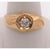 14 Karat Yellow Etched Gold Fashion Ring With Solitaire Round Diamond For Sale - Image 11 of 12