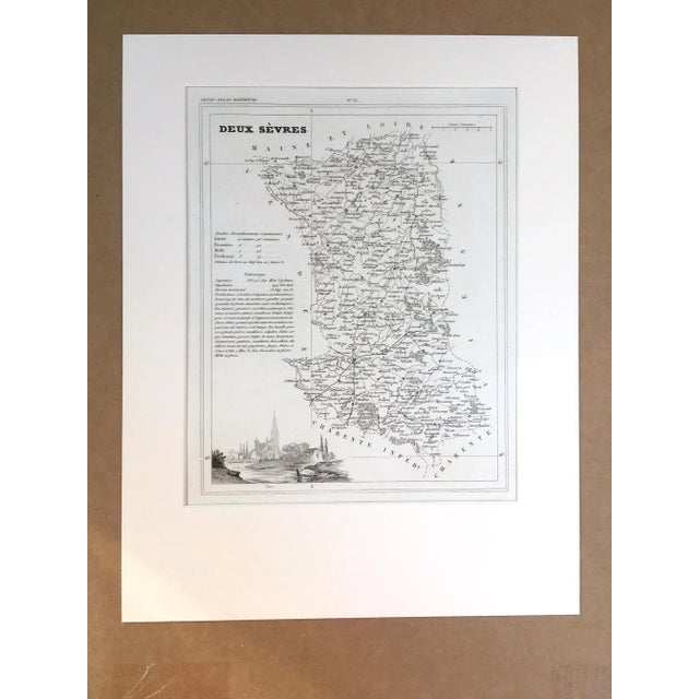 Illustration 19th C. Map of Deux Sevres, France, "Petit Atlas..." 1833 For Sale - Image 3 of 3